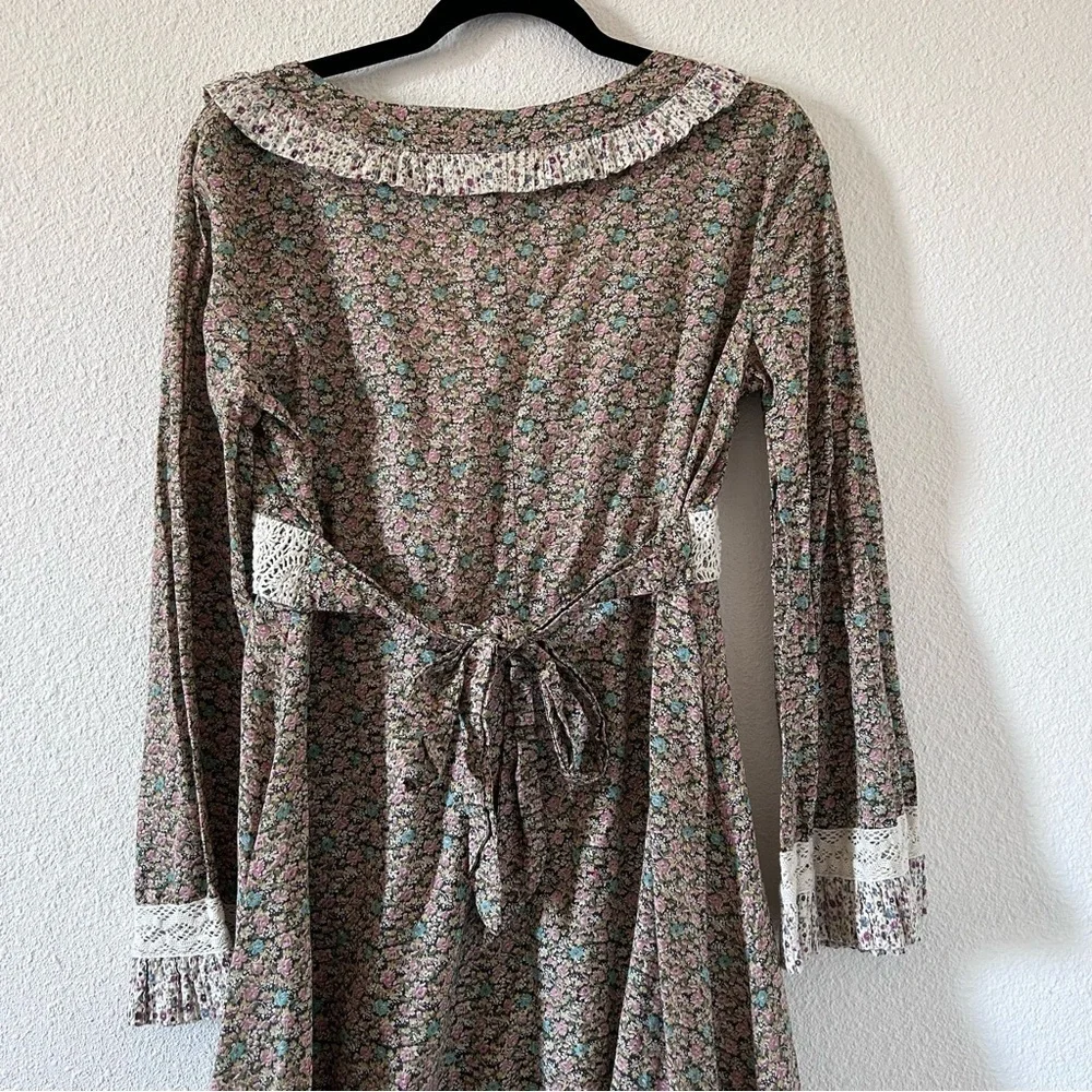 Ralph Lauren Denim Supply women’s Floral Midi Dress Medium Flare Sleeve Cottage - Picture 10 of 14